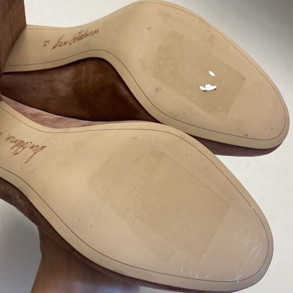 Sam Edelman Stillson Pump shoe blush pink Suede round toe block heel 8.5 New - Picture 12 of 13